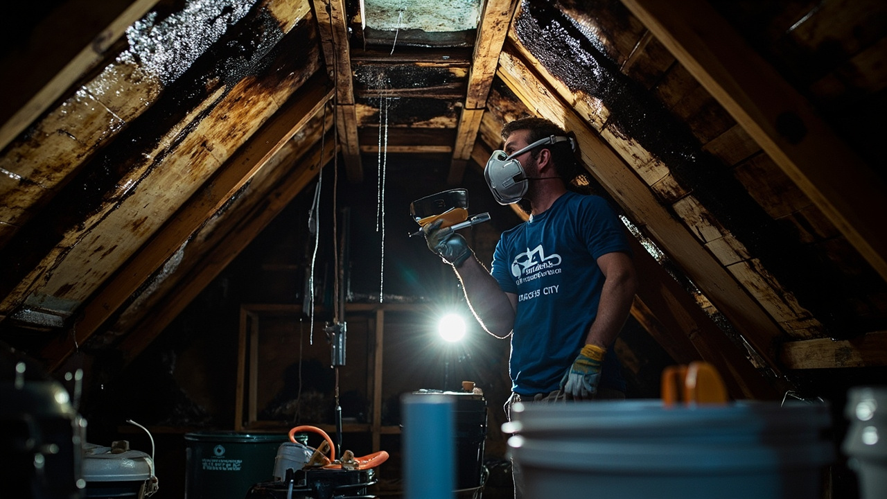 Attic Water Damage Cleanup in Kansas City – Complete Restoration from Leak to Structural Repair
