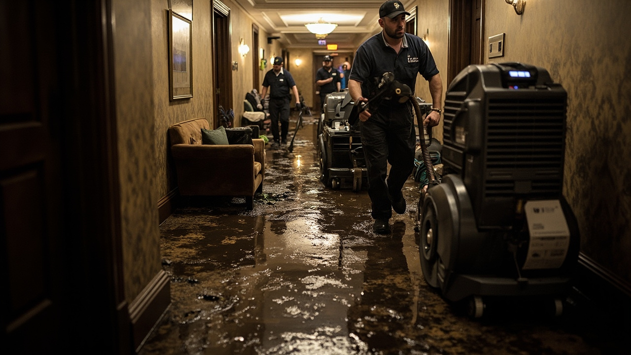 How Professional Hospitality Water Removal Protects Your Business Operations