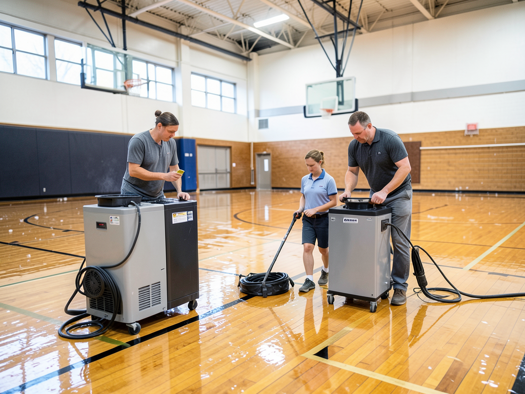 Fast drying for gym flooring and fitness centers i
