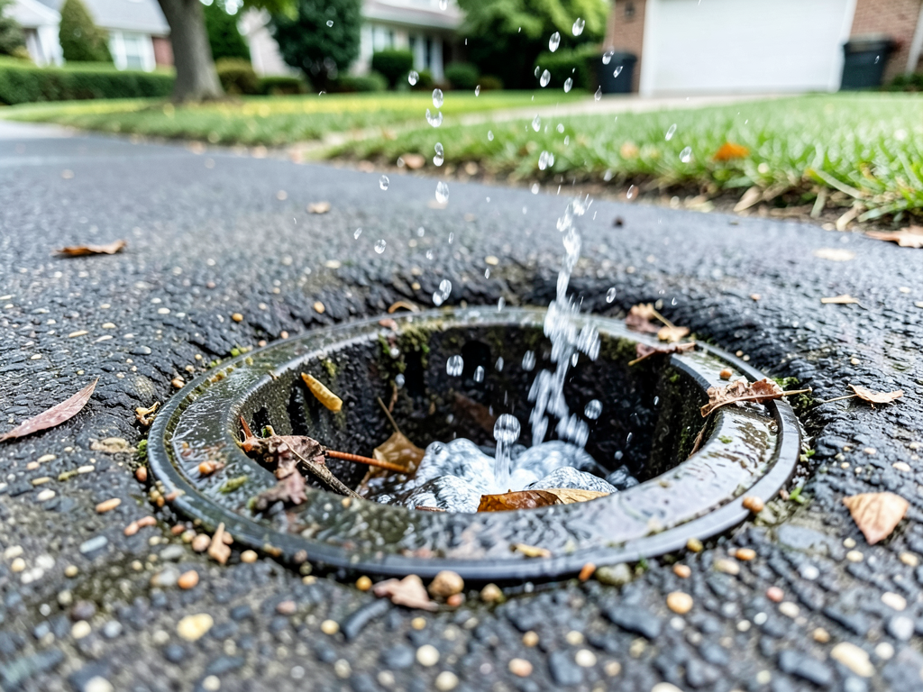 What happens when the city storm drains overflow into your Columbus Park driveway